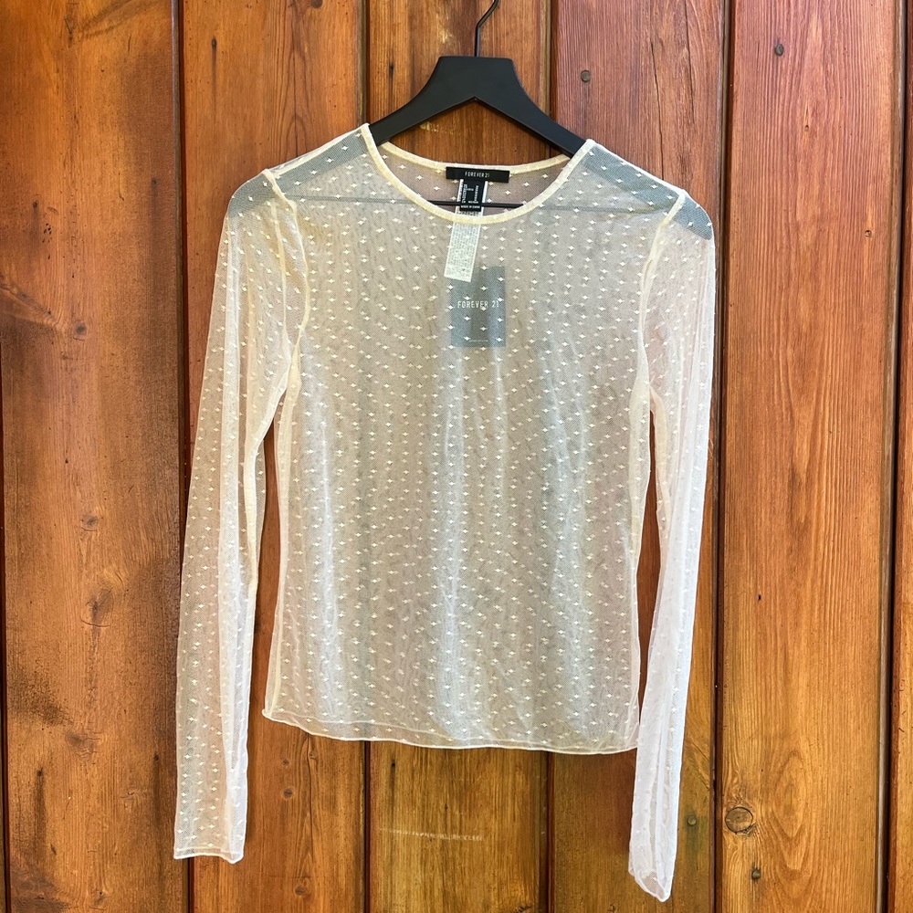 Forever 21|Blush Pink Sheer Shirt